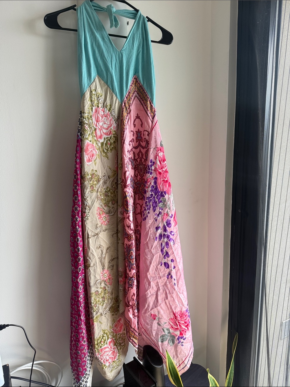 Vintage Halter Scarf Dress